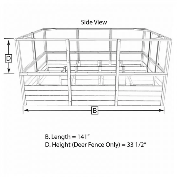 Deer Proof Cedar Complete Raised Garden Bed Kit ??8??x 8??x 20????
