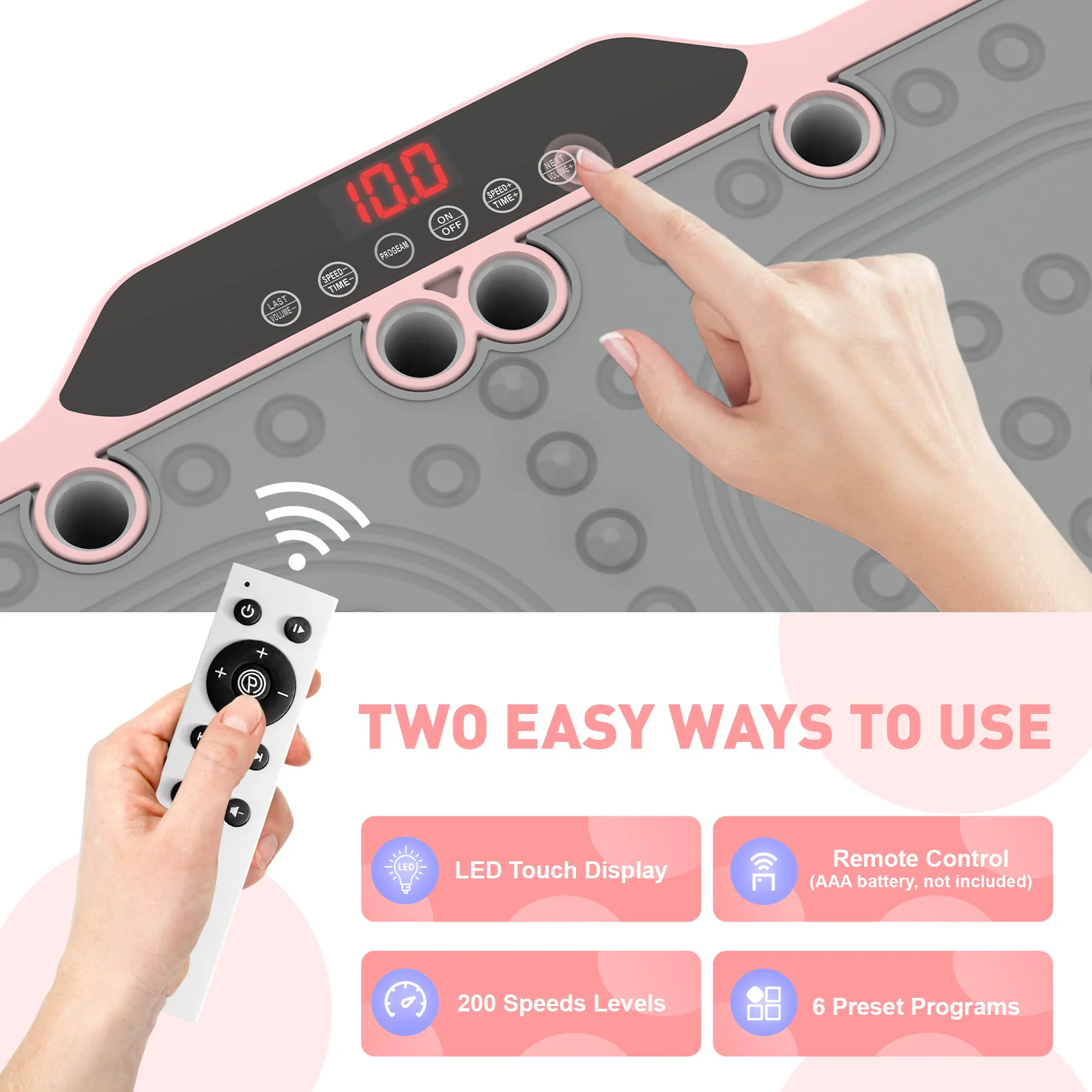 Vibration Plate Exercise Machine 150kg Capacity