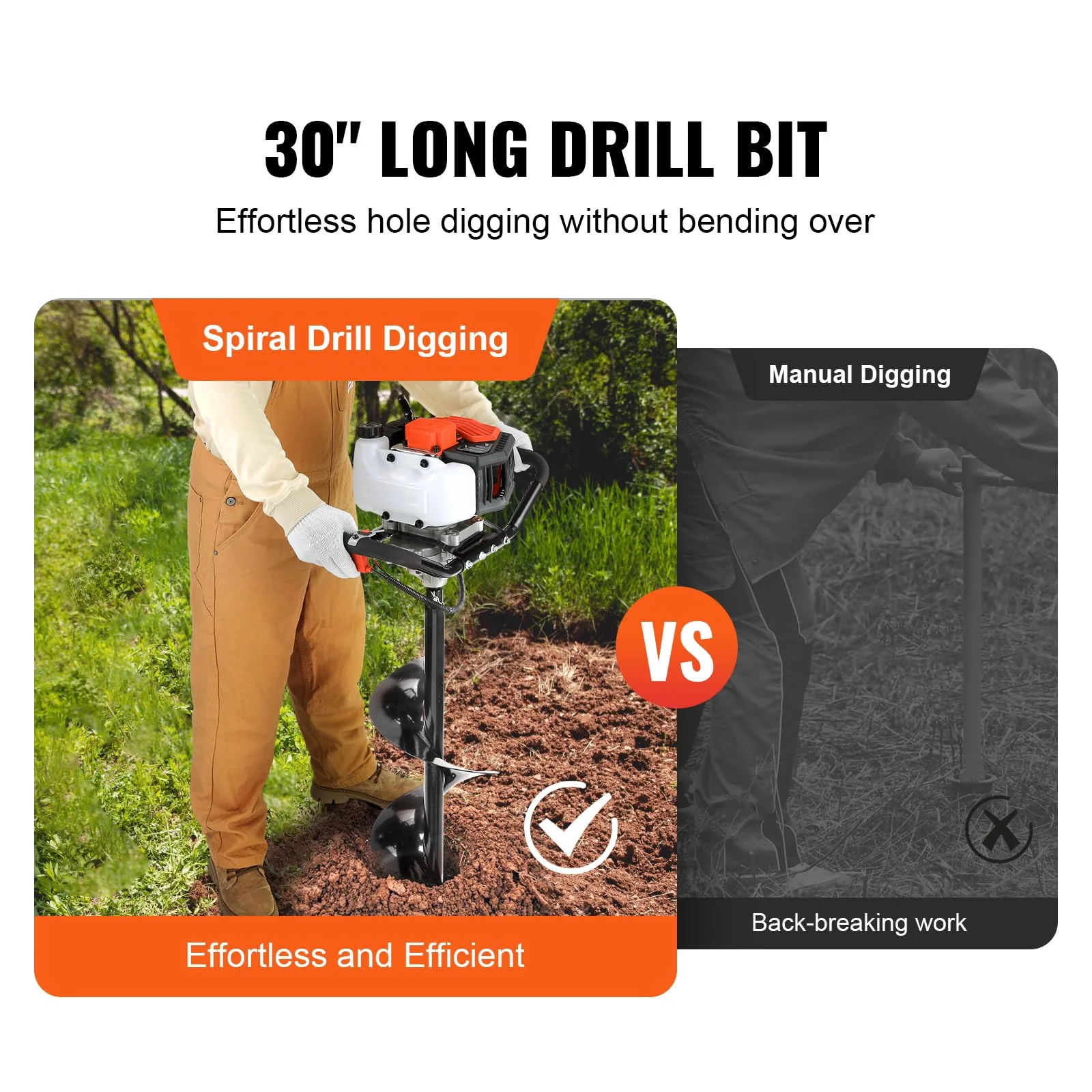 VEVOR 52cc 1450W Auger Post Hole Digger