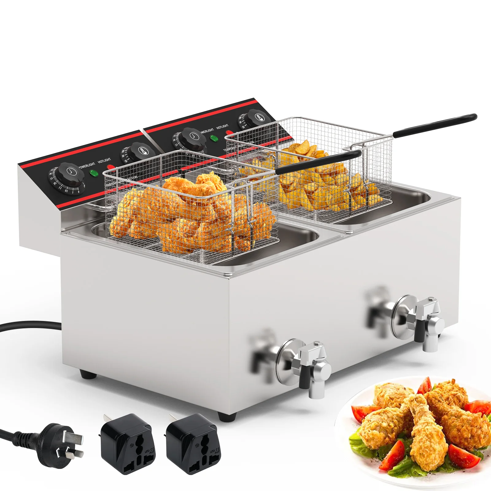 16L Electric Commercial Deep Fryer with Timer