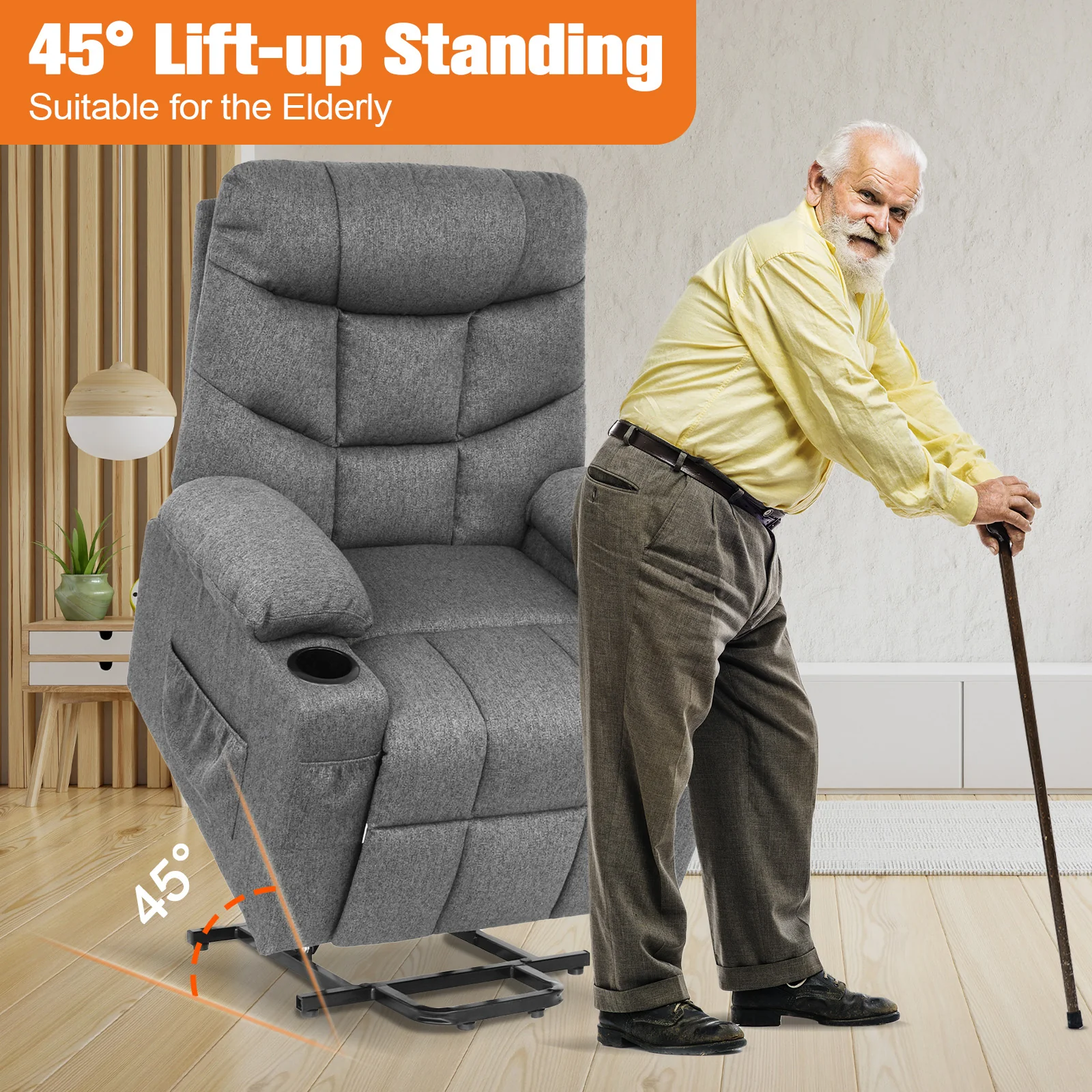 Massage Chair Electric Recliner Chairs Grey