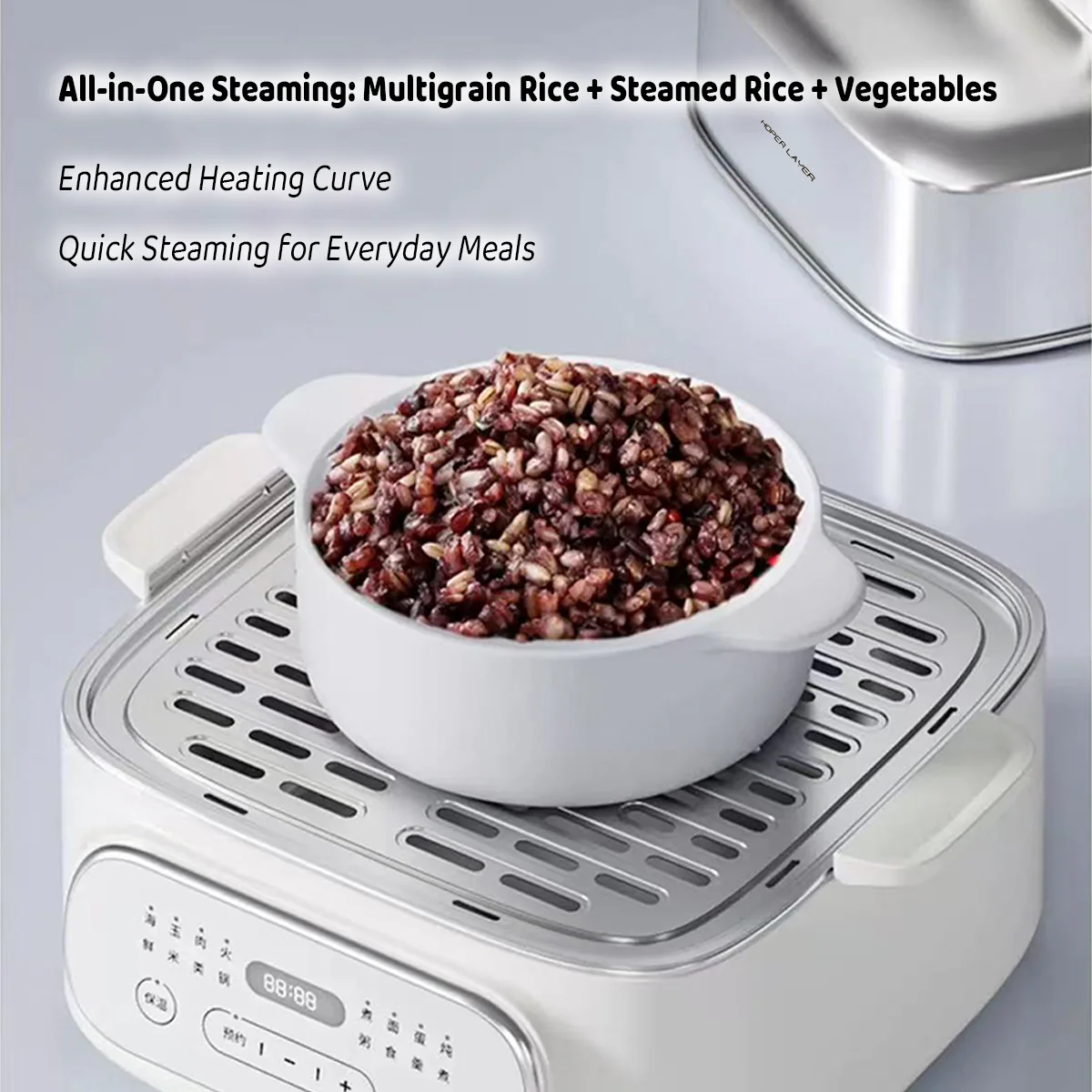 Hoper Layer Multifunctional Three-layer Stainless Steel Steamer AU Modeal