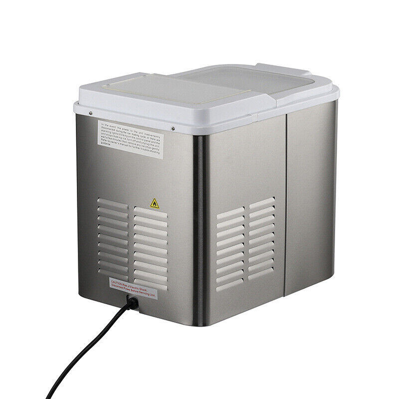 CJC Countertop Ice Maker Portable Ice Machine with Carry Handle Basket and Scoop for Home Kitchen Party 110V