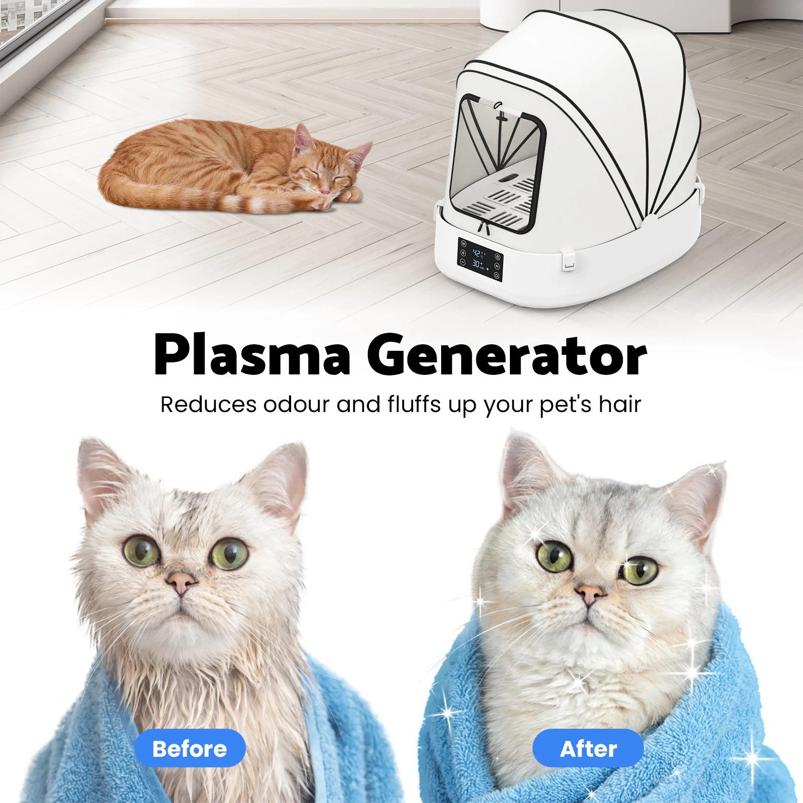 Foldable Automatic Pet Hair Dryer Box