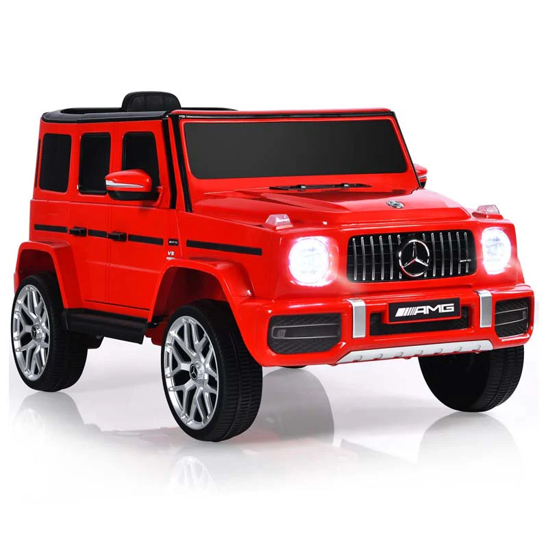 Licensed Mercedes-Benz G63 Kids Ride On Car, 12V Battery Powered Electric Toy Car with Spring Suspension