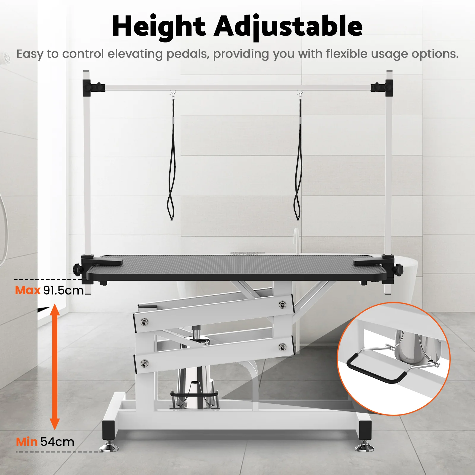 Hydraulic Pet Grooming Table for Large Dogs