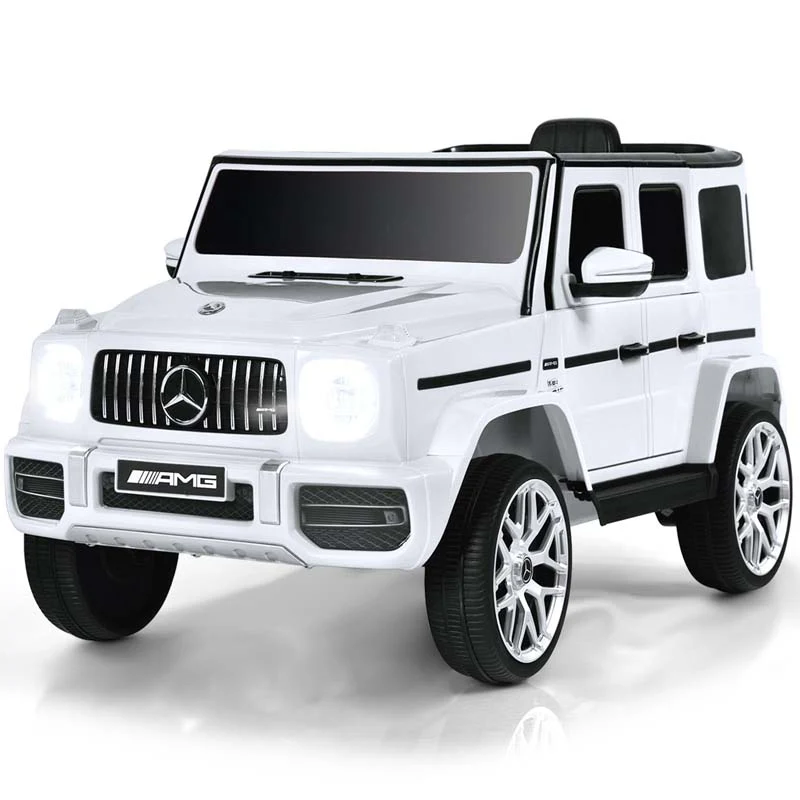 Licensed Mercedes-Benz G63 Kids Ride On Car, 12V Battery Powered Electric Toy Car with Spring Suspension