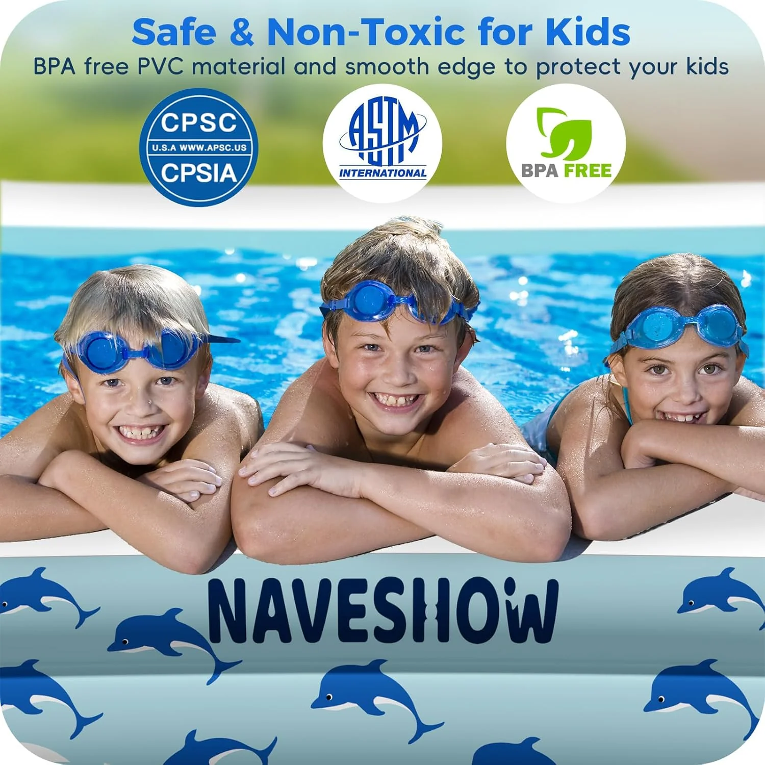 Inflatable Swimming Pool with Seats, 130