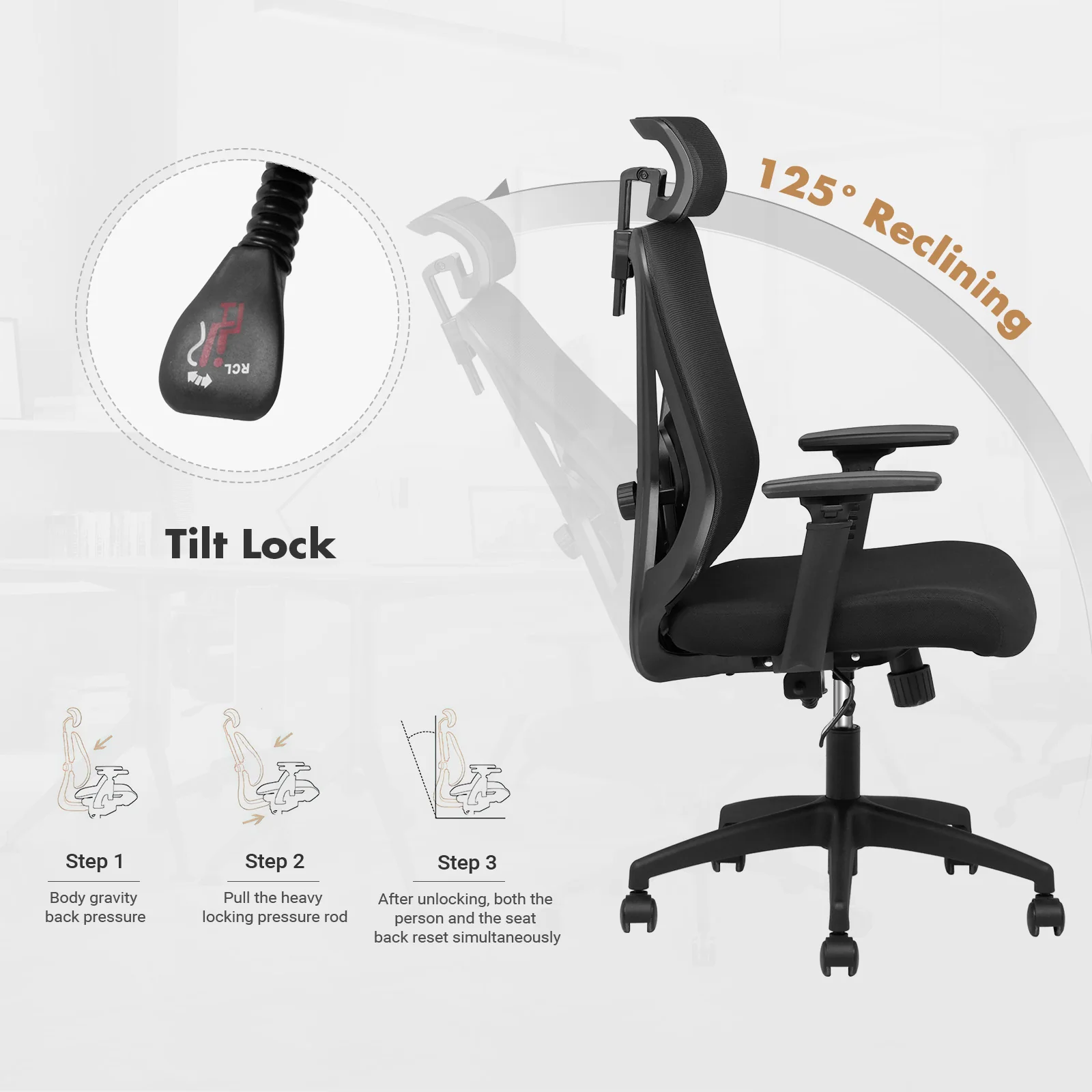 Ergonomic Office Chair Mesh High Back Desk Chair