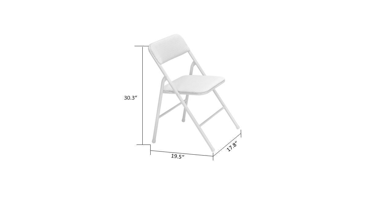 5-Piece Folding Dining Set with Card Table and 4 Fabric Padded Chairs, Tan