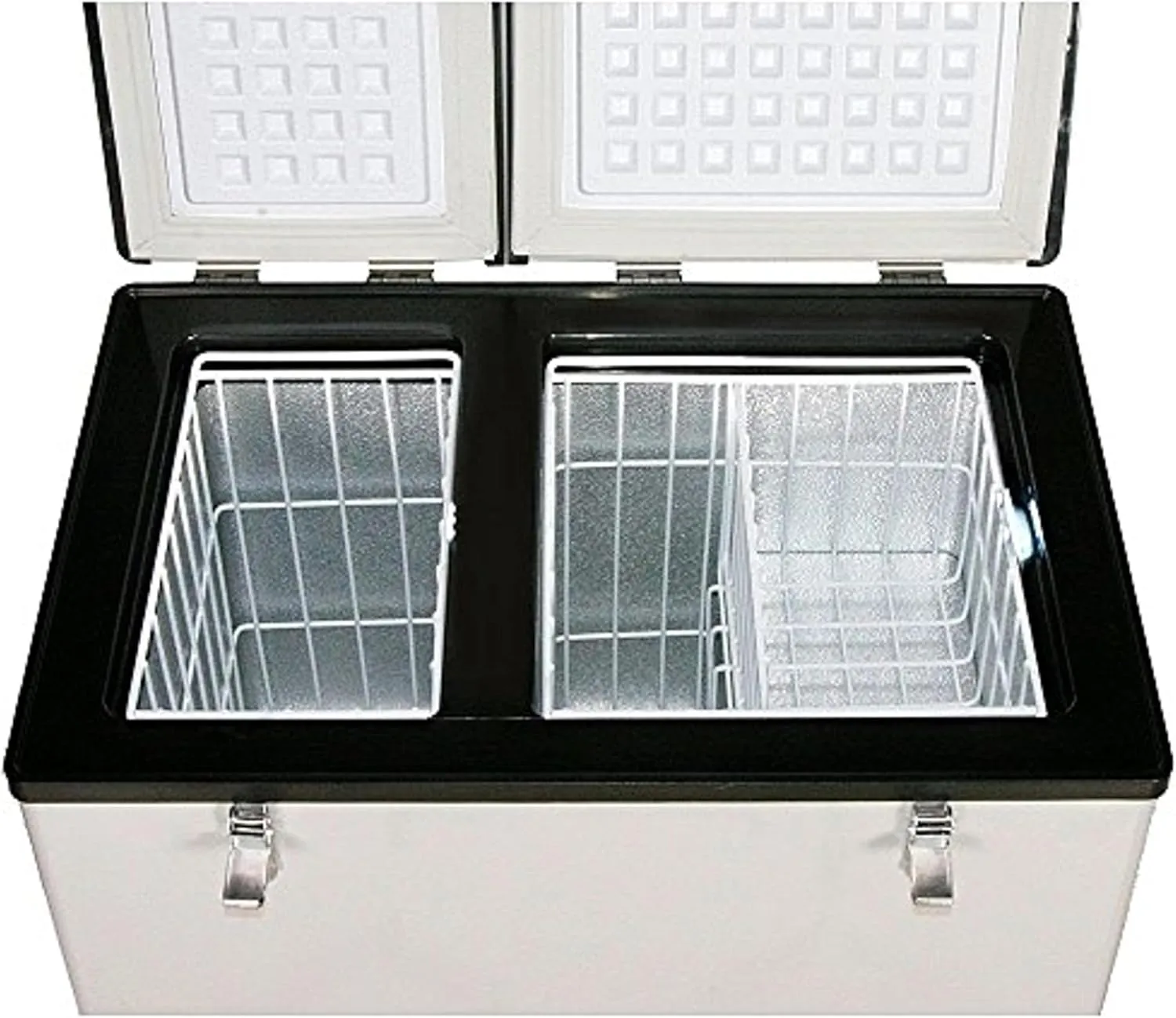 FM-65G 65 Quart Portable Refrigerator and Deep, AC 110V/ DC 12V, Real Chest Freezer for Car, Home, Camping, and RV with-8°F to 50°F Temperature Range, Gray, One Size