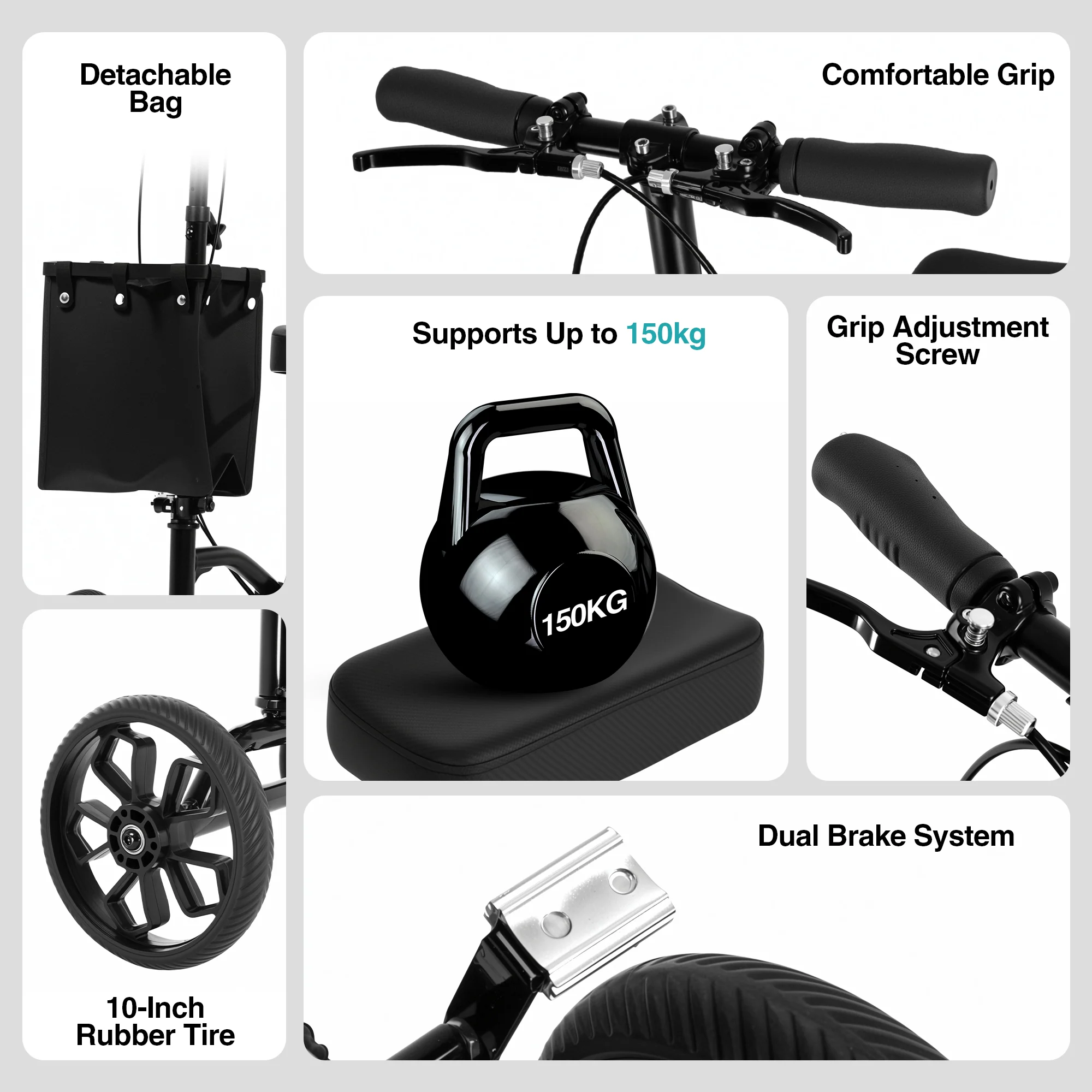 Knee Walker Scooter with 10