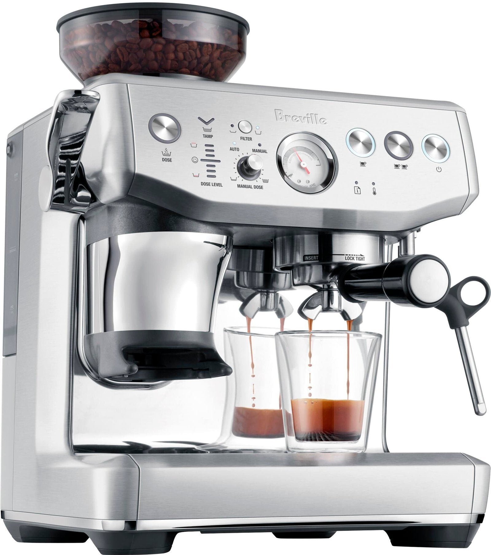 Breville �C the Barista Express Impress Espresso Machine �C Brushed Stainless Steel