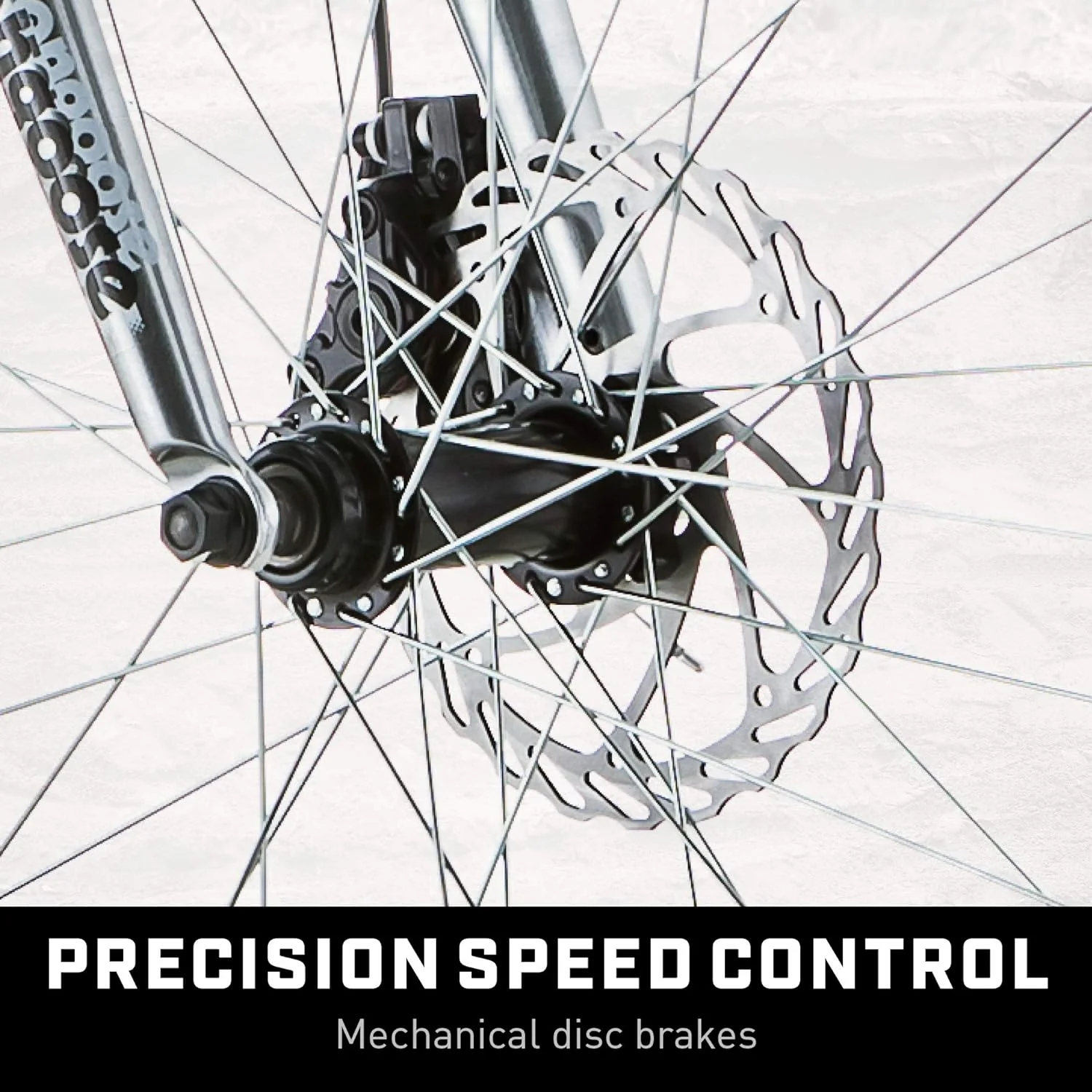 Malus Mens and Women Fat Tire Mountain Bike, 26-Inch Bicycle Wheels, 4-Inch Wide Knobby Tires, Steel Frame, 7 Speed Drivetrain, Shimano Rear Derailleur, Disc Brakes