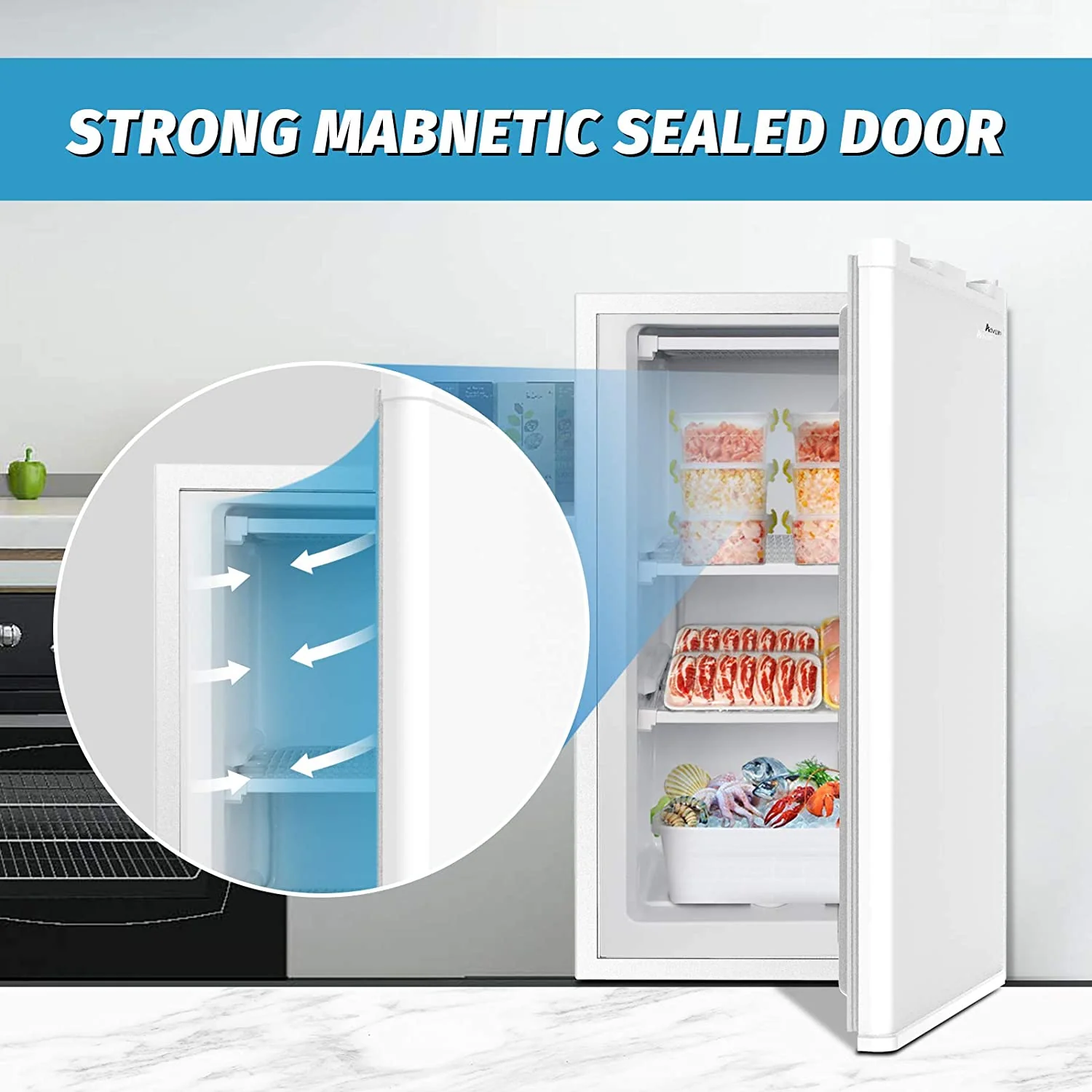 88L Mini Upright Freezer Deep Freezer