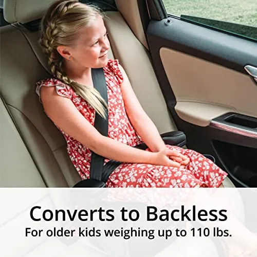 Chicco 2-in-1 Booster Car Seat, High Back & Backless, DuoGuard Protection, LATCH System, ClearTex Fabric, for Kids 4+ Years, 40-100 lbs
