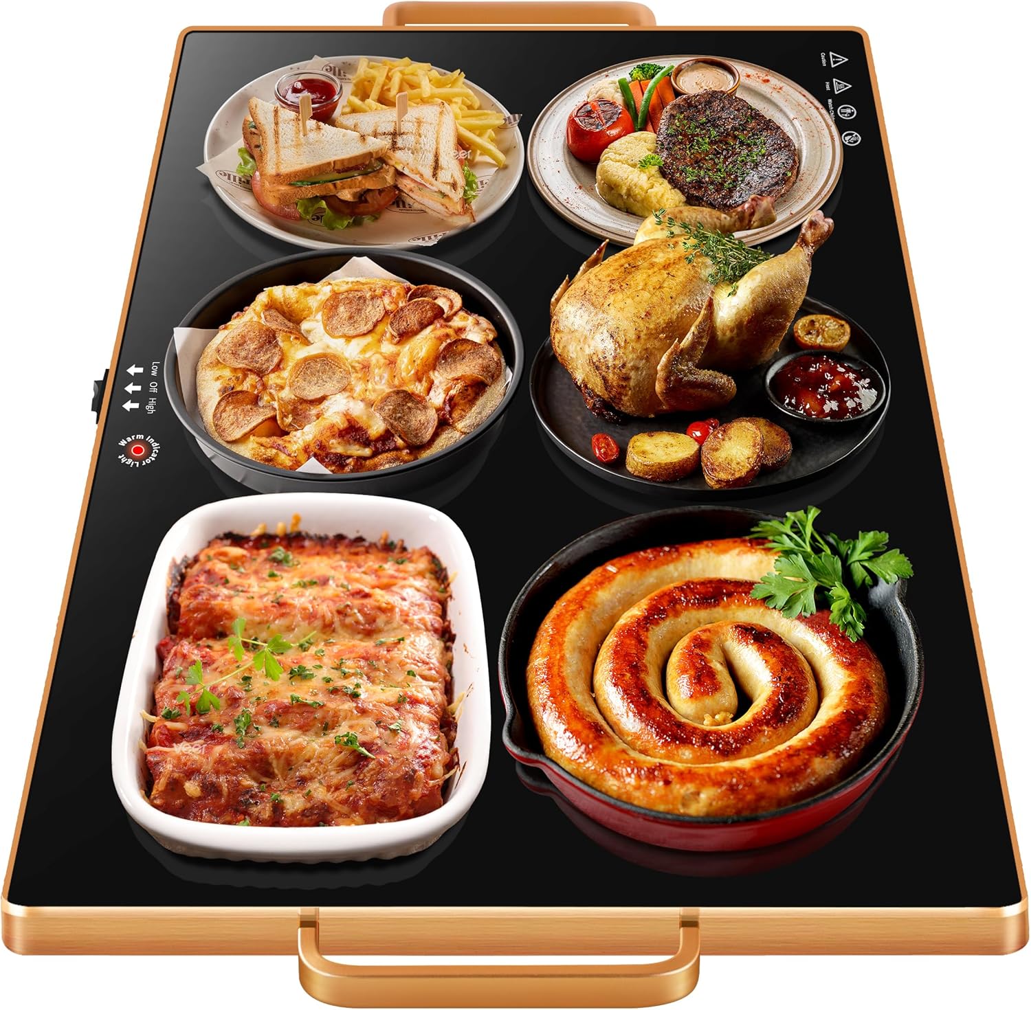 Warming Tray for Buffets Party House Warming Mat for Food with Thermostat and Full Surface Heating