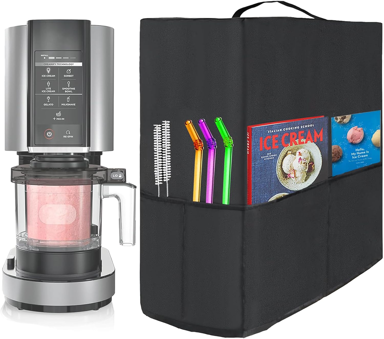 ninja creami swirl cover for NC701,Heat-Resistant 600D Nylon Cover Compatible with Ninja NC701 Series Creami Maker Machine Accessories