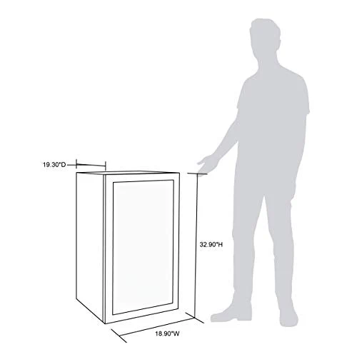 NewAir Beverage Refrigerator Cooler | 126 Cans Free Standing with Right Hinge Glass Door