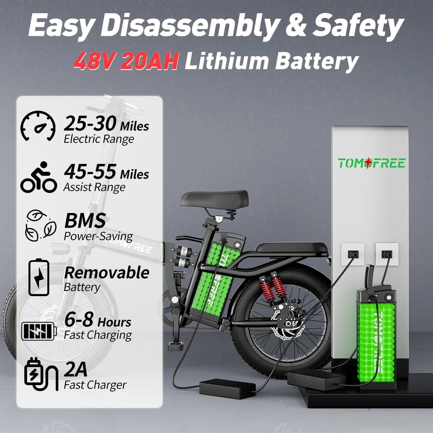 T1 Electric Bike for Adults 1200W Motor, 31MPH, 48V 20AH Folding E-Bike,16 * 3