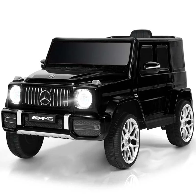 Licensed Mercedes-Benz G63 Kids Ride On Car, 12V Battery Powered Electric Toy Car with Spring Suspension