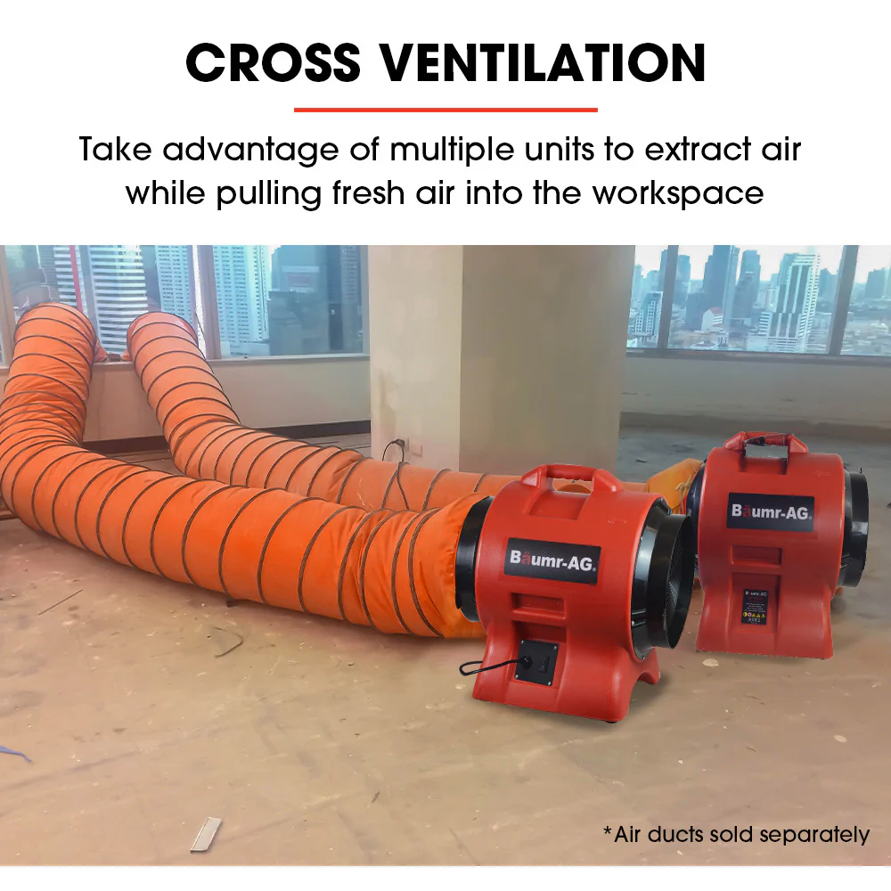 Baumr-AG 300mm 12 inch Portable Air Blower Mover Axial Ventilation Extraction Fan