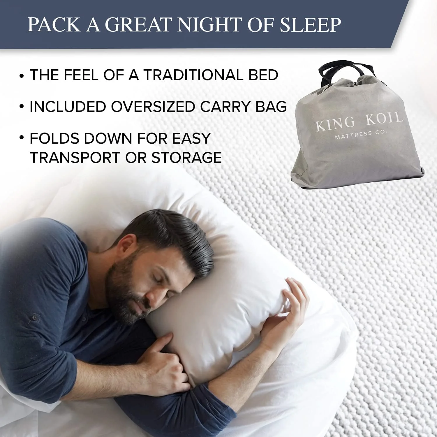 King Koil Luxury Air Mattress with High Speed Built-in Pump