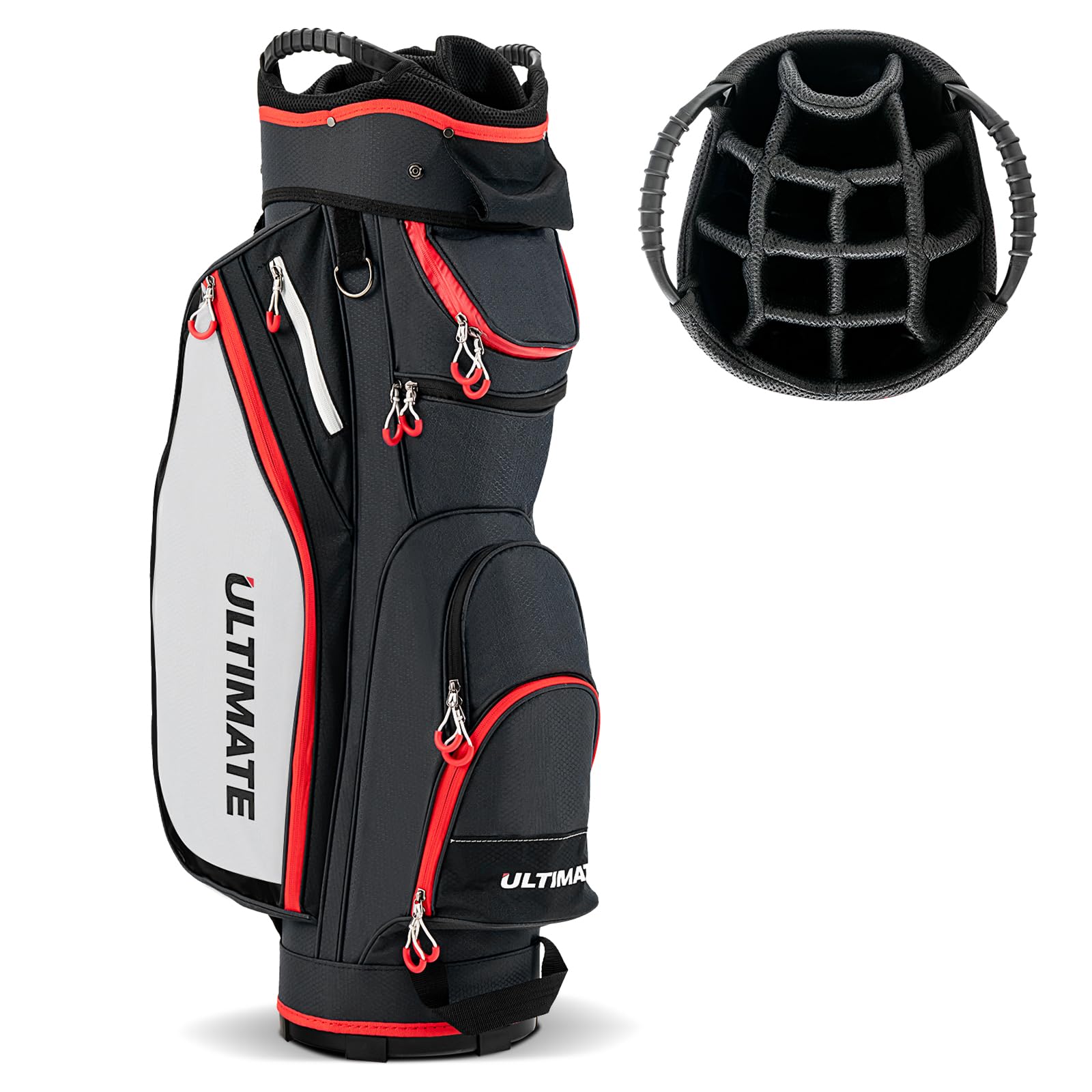 Golf Cart Bag with 14-Way Dividers, Lightweight Portable Golf Club Bag