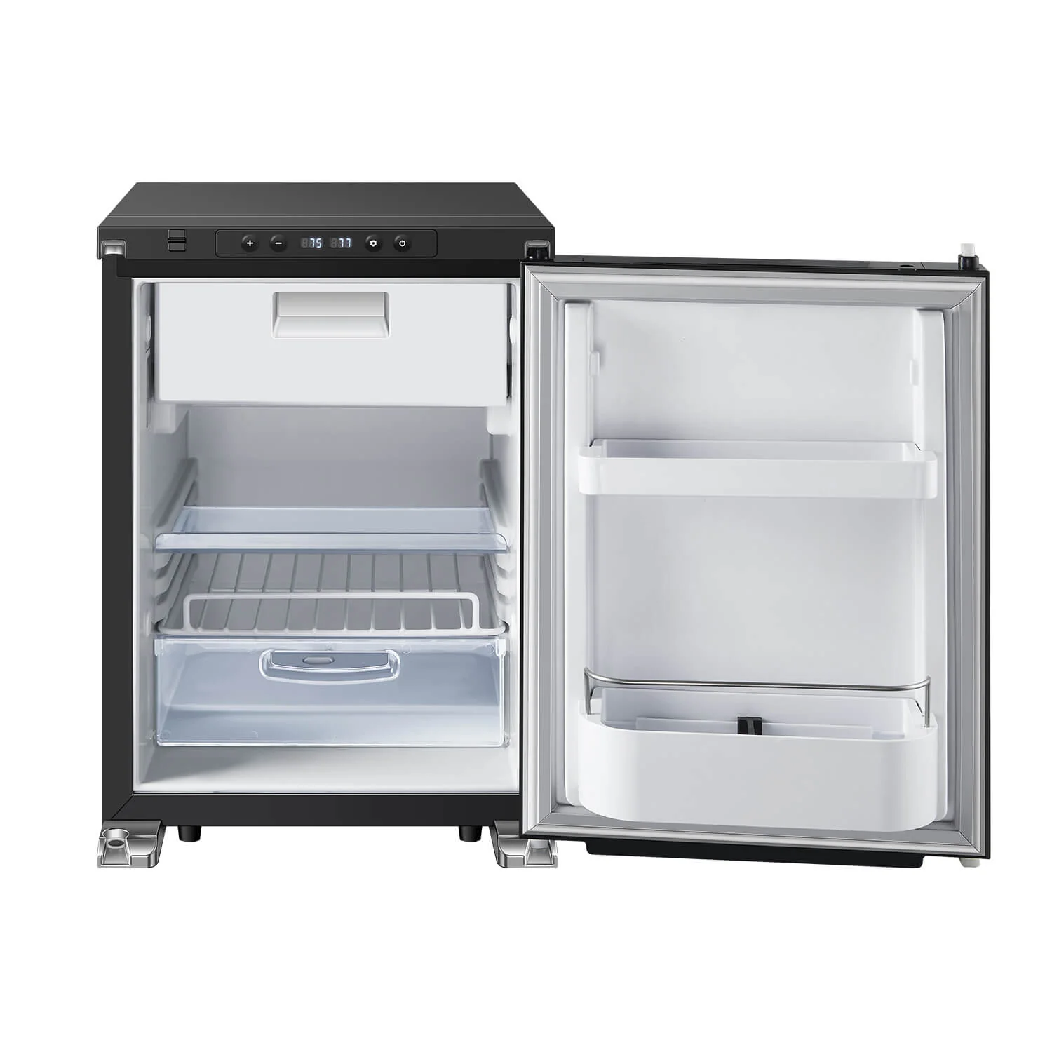 12 Volt RV Refrigerator 45L/1.6cu.ft RV Fridge and Freezer