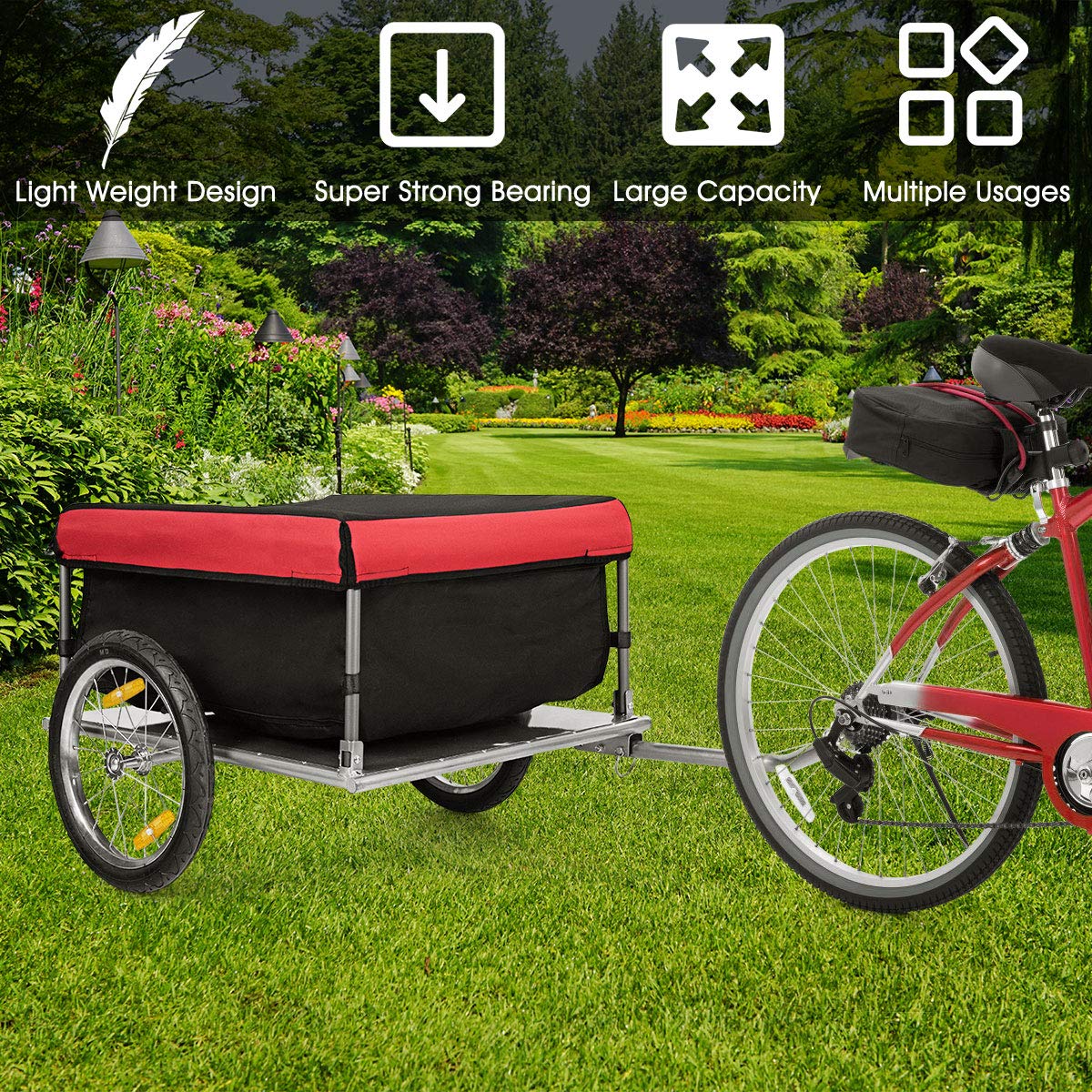 Cargo Bike Trailer, Folding Frame Quick Release 16