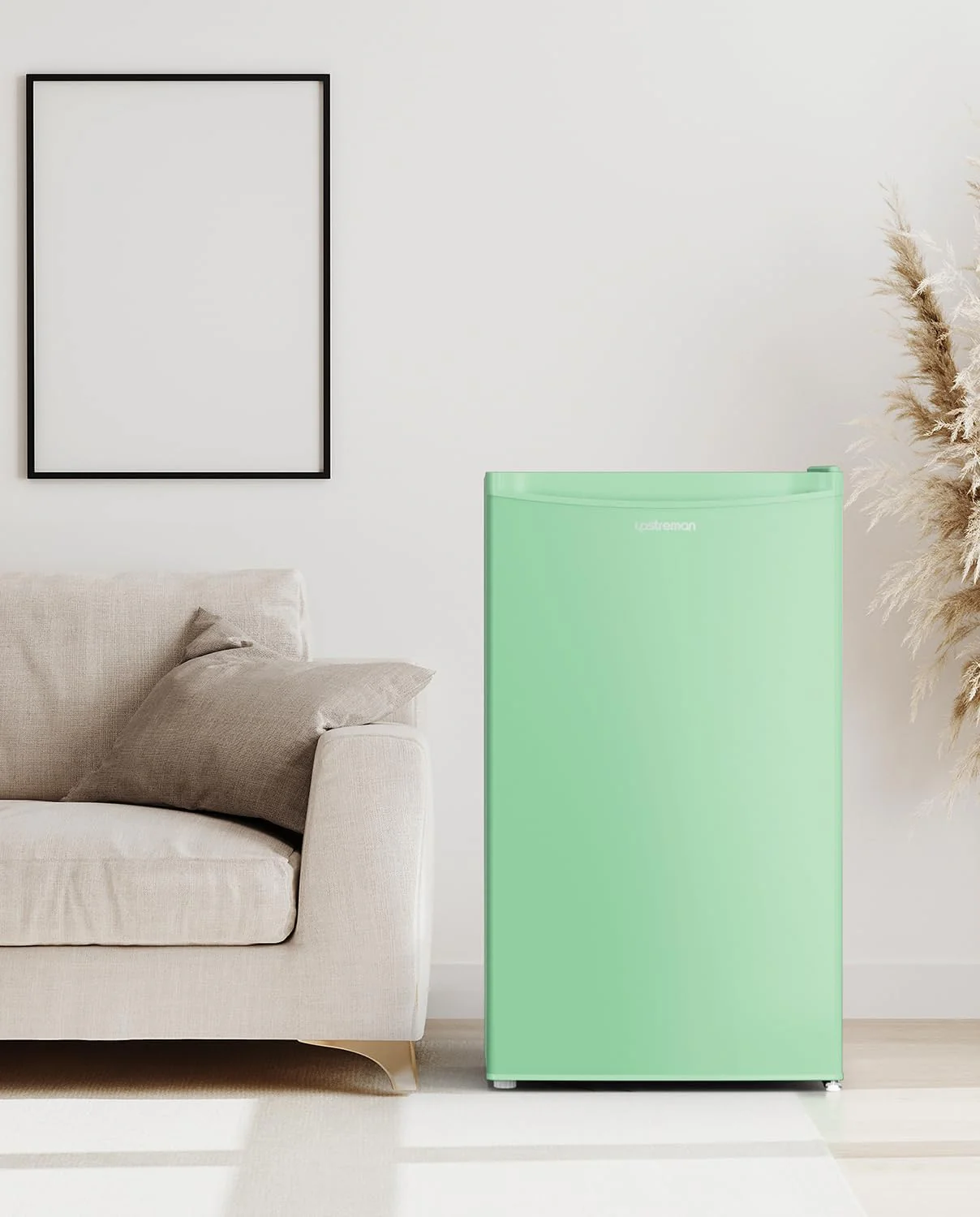 3.2 Cu.Ft Mini Fridge with Freezer �C Single Door Compact Refrigerator for Dorm, Bedroom, or Office �C Adjustable Thermostat, Black (BR321)