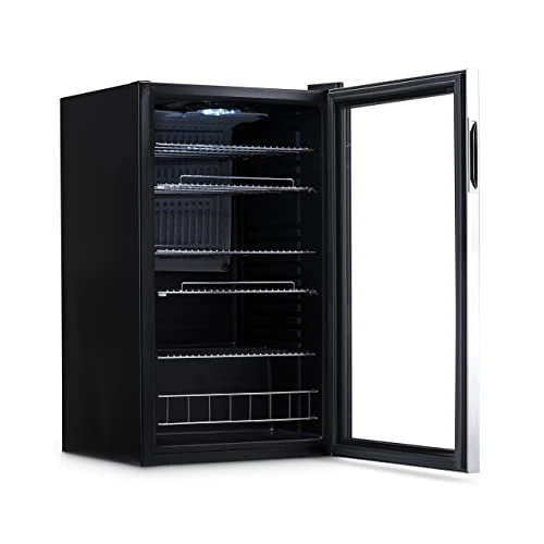 NewAir Beverage Refrigerator Cooler | 126 Cans Free Standing with Right Hinge Glass Door