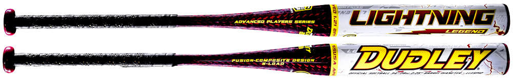 Dudley Lightning Legend LLESP12 34/27 Slowpitch Softball Bat, Fusion Composite, 12��� Barrel, End-Loaded, SSUSA Approved