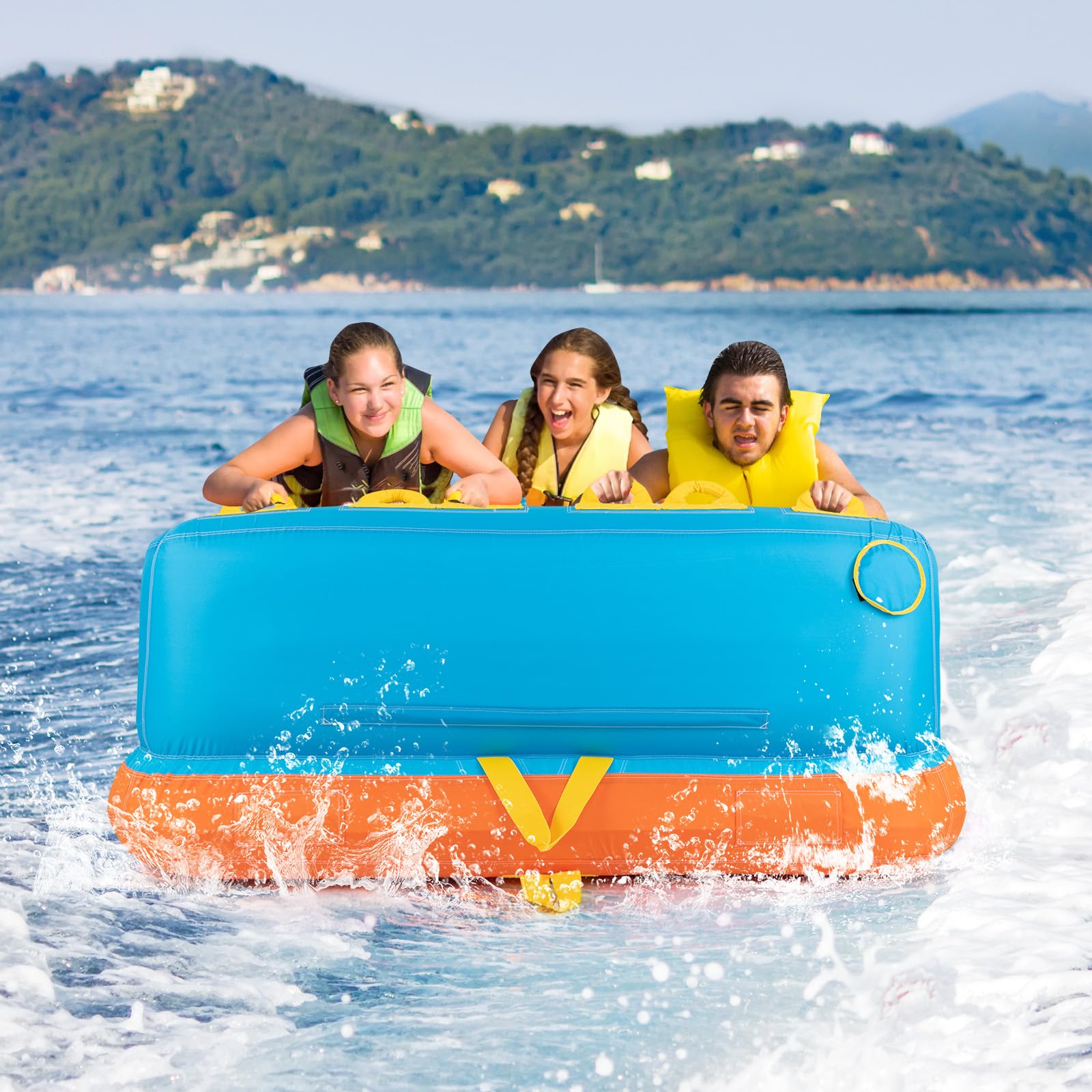 Inflatable Towable Tubes for Boating, 1-3 Riders Water Sport Towables for Boat