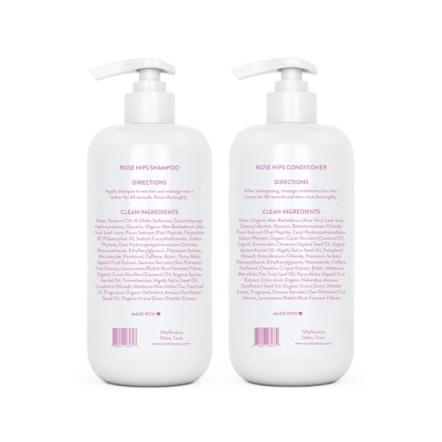 2024 Shampoo and Conditioner Set for Stronger Hair �C Vegan  Clinically Tested Biotin Shampoo with Nourishing Oils and Vitamins �C Rose Hips 14oz (Pack of 2)