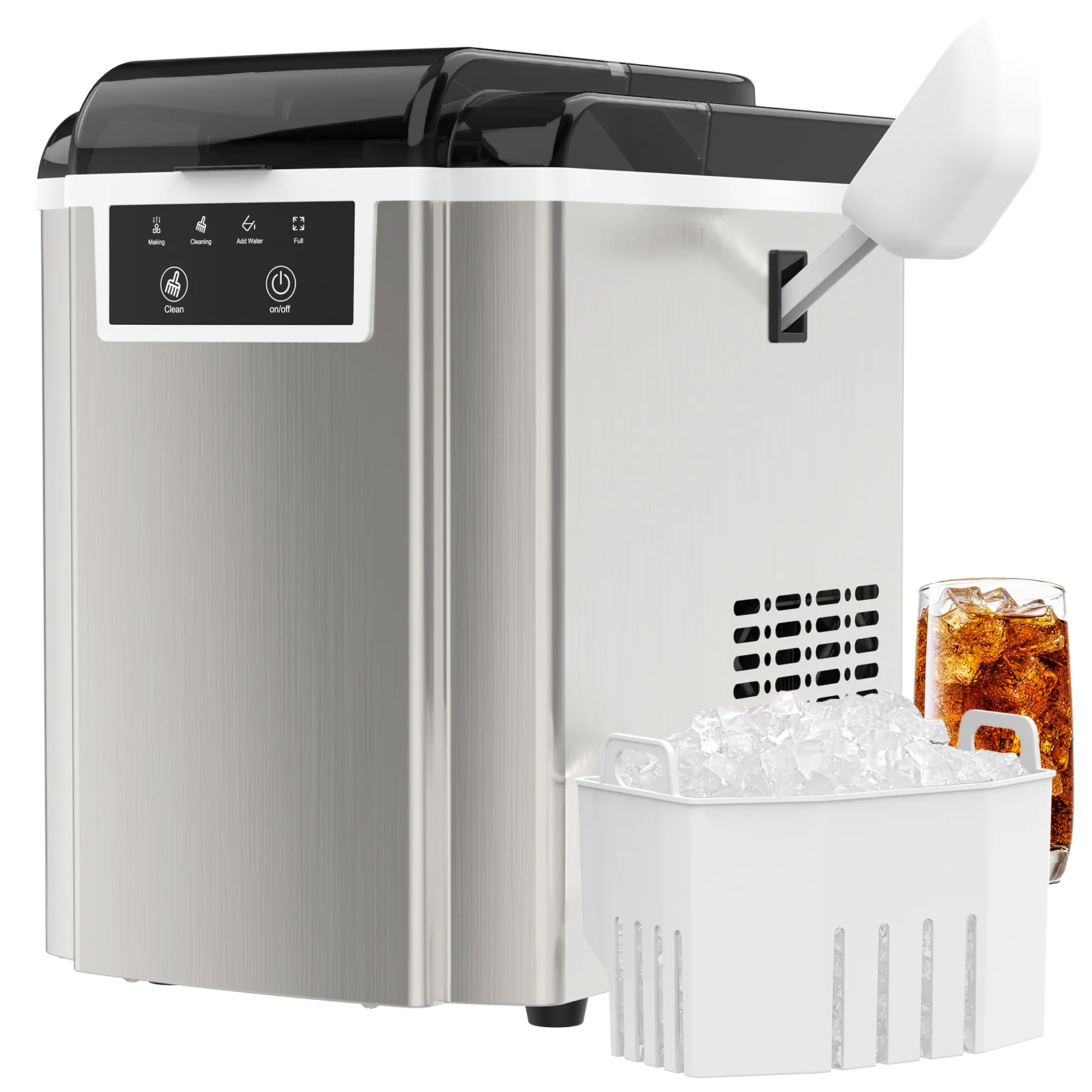 Nugget Ice Maker Countertop with Soft Chewable Ice