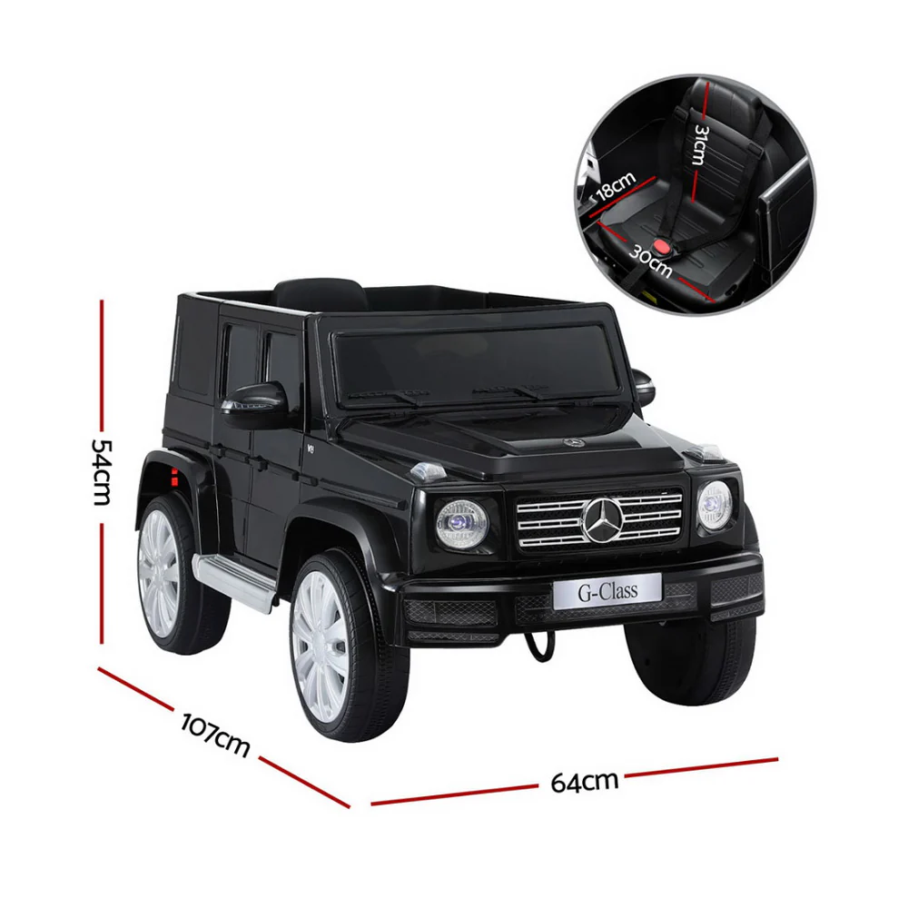 Kids Ride On Car Licensed Mercedes-Benz G500 Electric Toys Horn Remote 12V Black