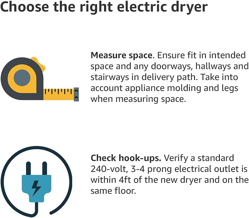 29��� Front Load Electric Dryer with Wrinkle Guard and 7.0 Cubic Ft. Total Capacity, White