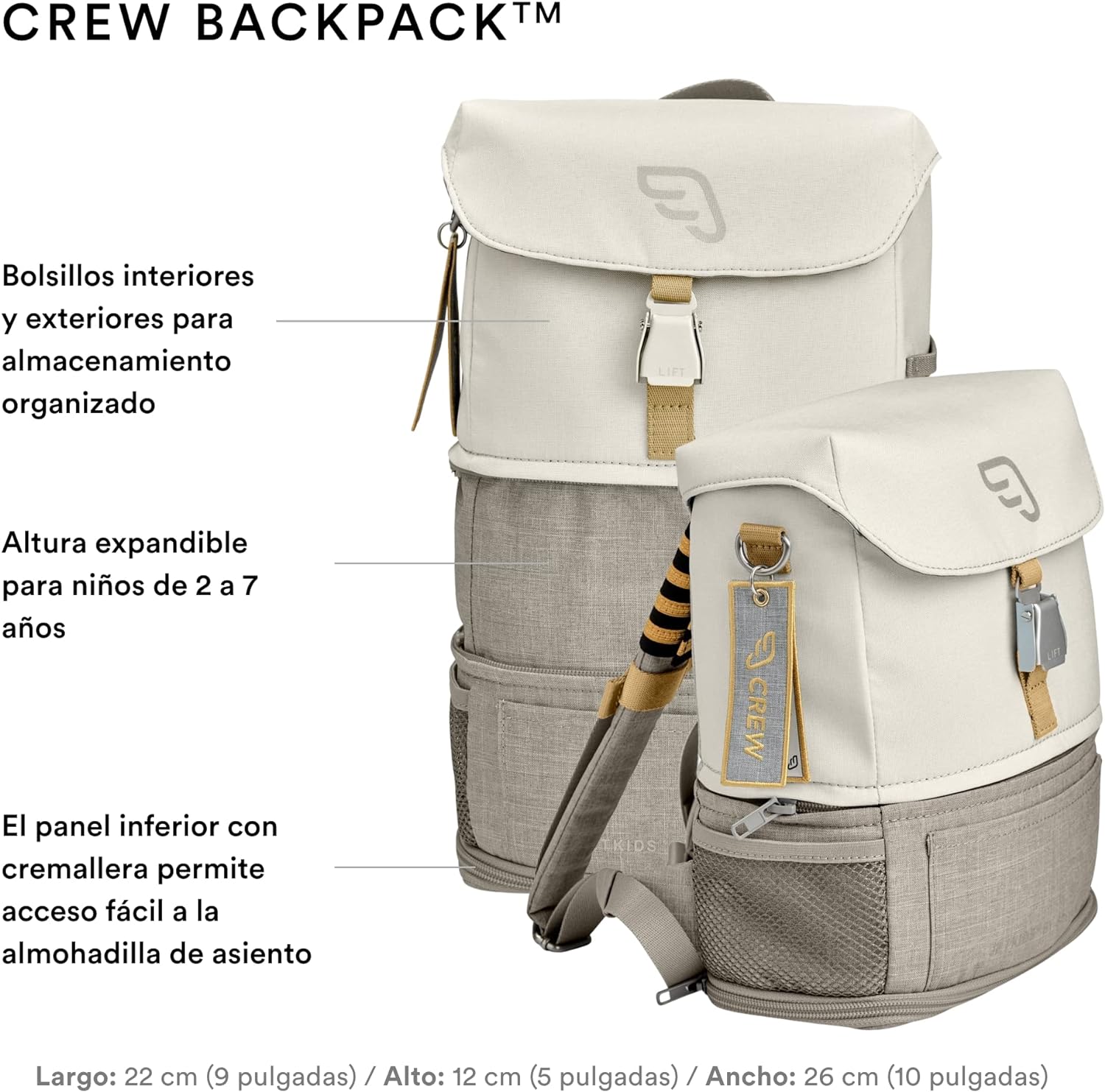 JetKids by Stokke Travel Bundle - Includes Kid??s Ride-On Suitcase & In-Flight Bed + Crew BackPack - Best for Ages 3-7