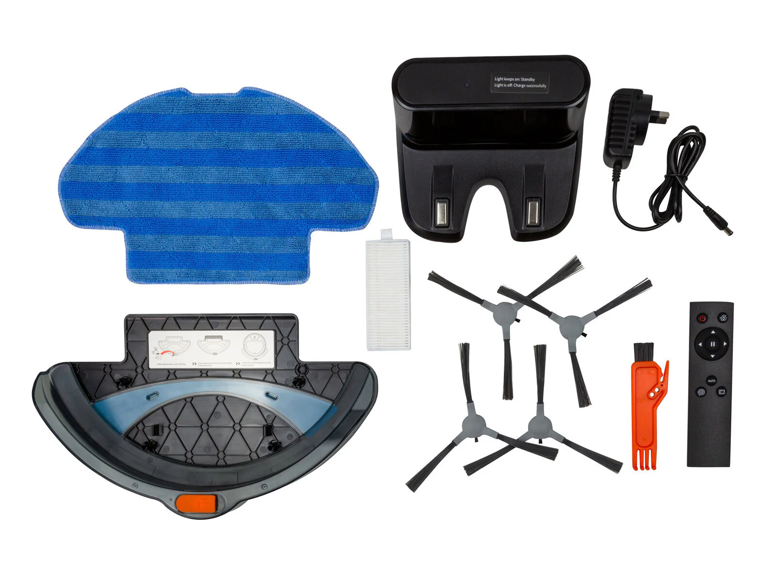 Smart Robot Vacuum Cleaner w/ 3-in-1 HEPA & Mopping Pad Black