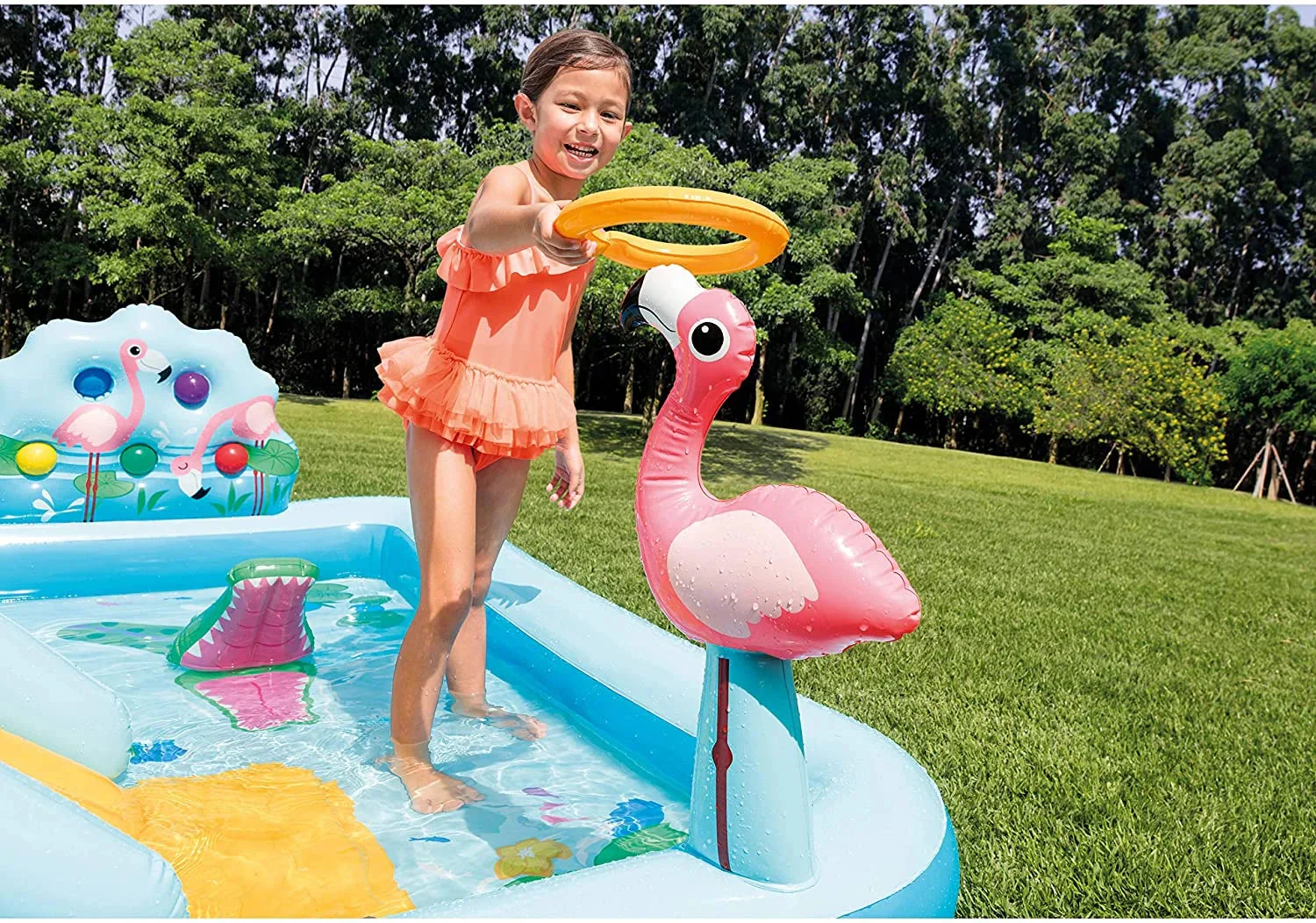 Inflatable Jungle Adventure Play Center �C 96��� x 78��� x 28��� �C Kiddie Pool for Ages 2 and Up