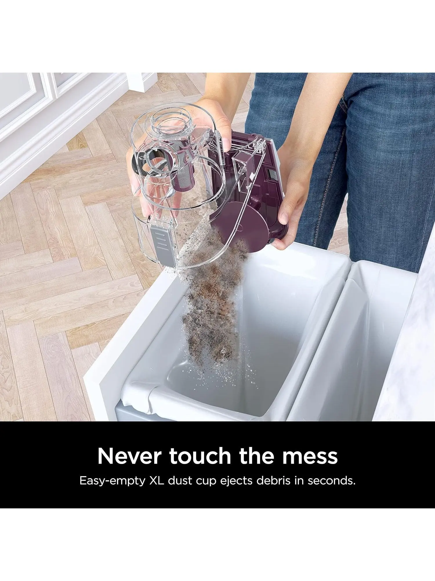 Shark Rocket Deluxe Pro Corded Stick Vacuum, Lightweight, XL Dust Cup, LED Headlights, Pet Hair Tools, Bordeaux/Silver