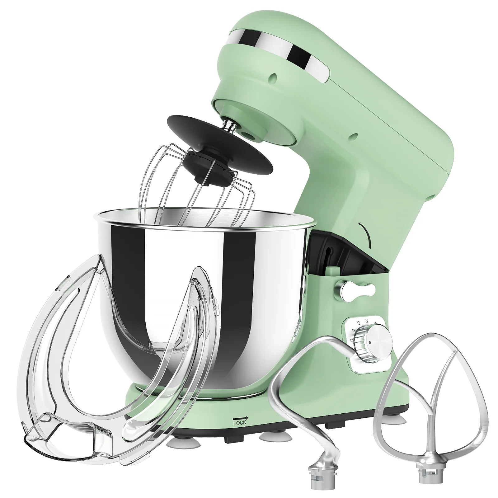 6.5L 1400W Stand Mixer 6-Speed Green