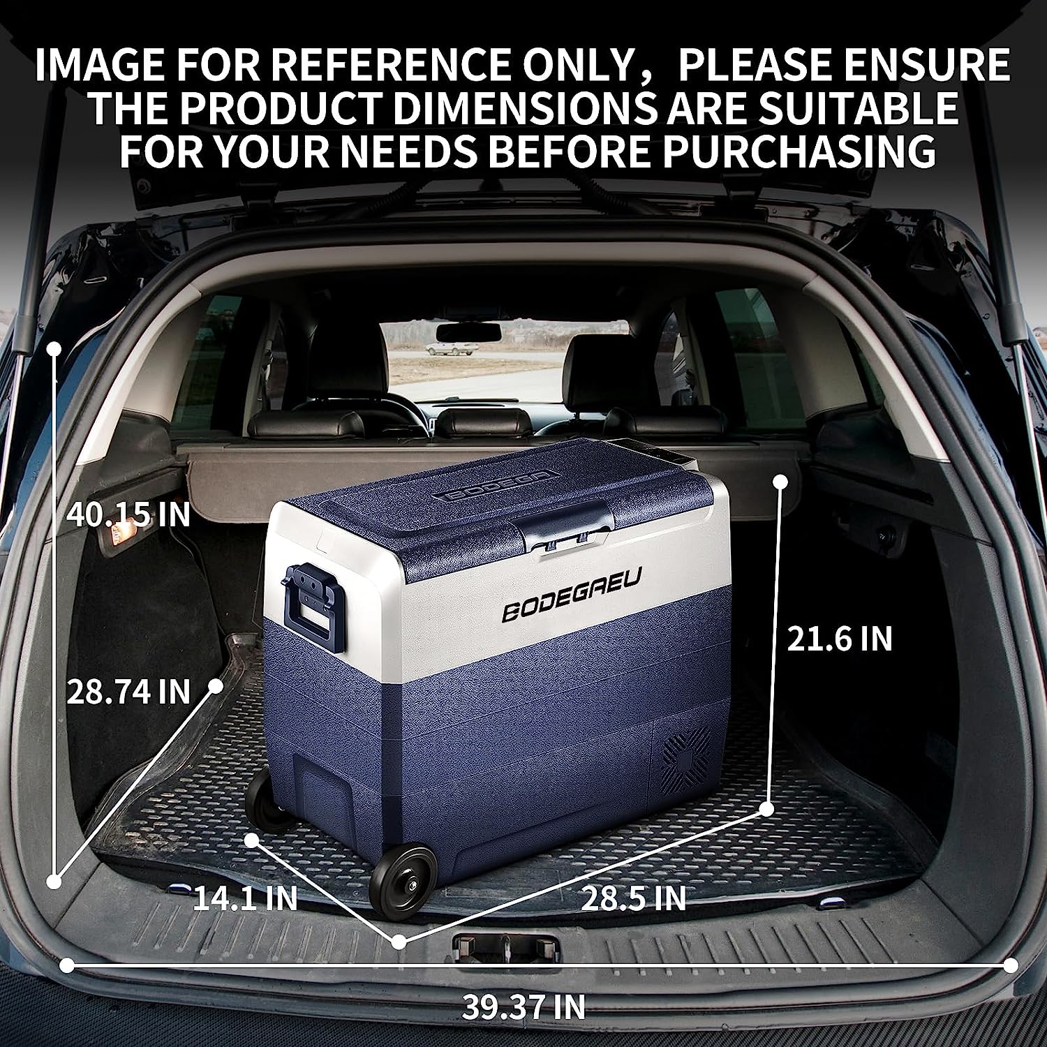 12V Fridge 64qt/60L with Wheels Dual Zone T60