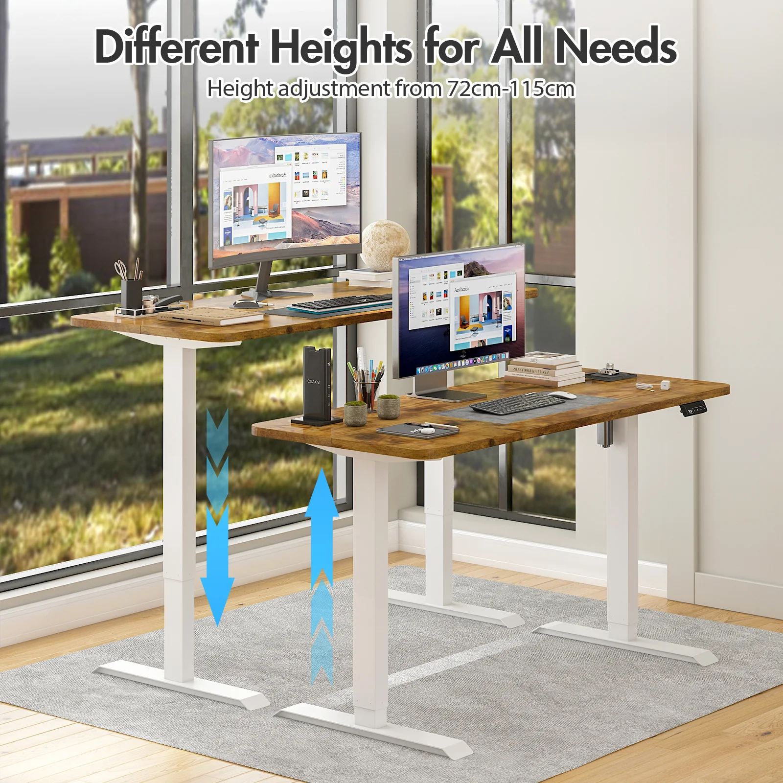 Electric Standing Desk with Memory Lifting 120cm