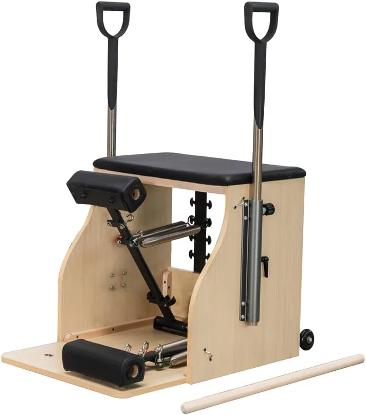 Pilates Chair, Split-Pedal Stability Combo Chair with Handles,Pilates Reformer Machine,Pilates Equipment for Home Or Studio Use