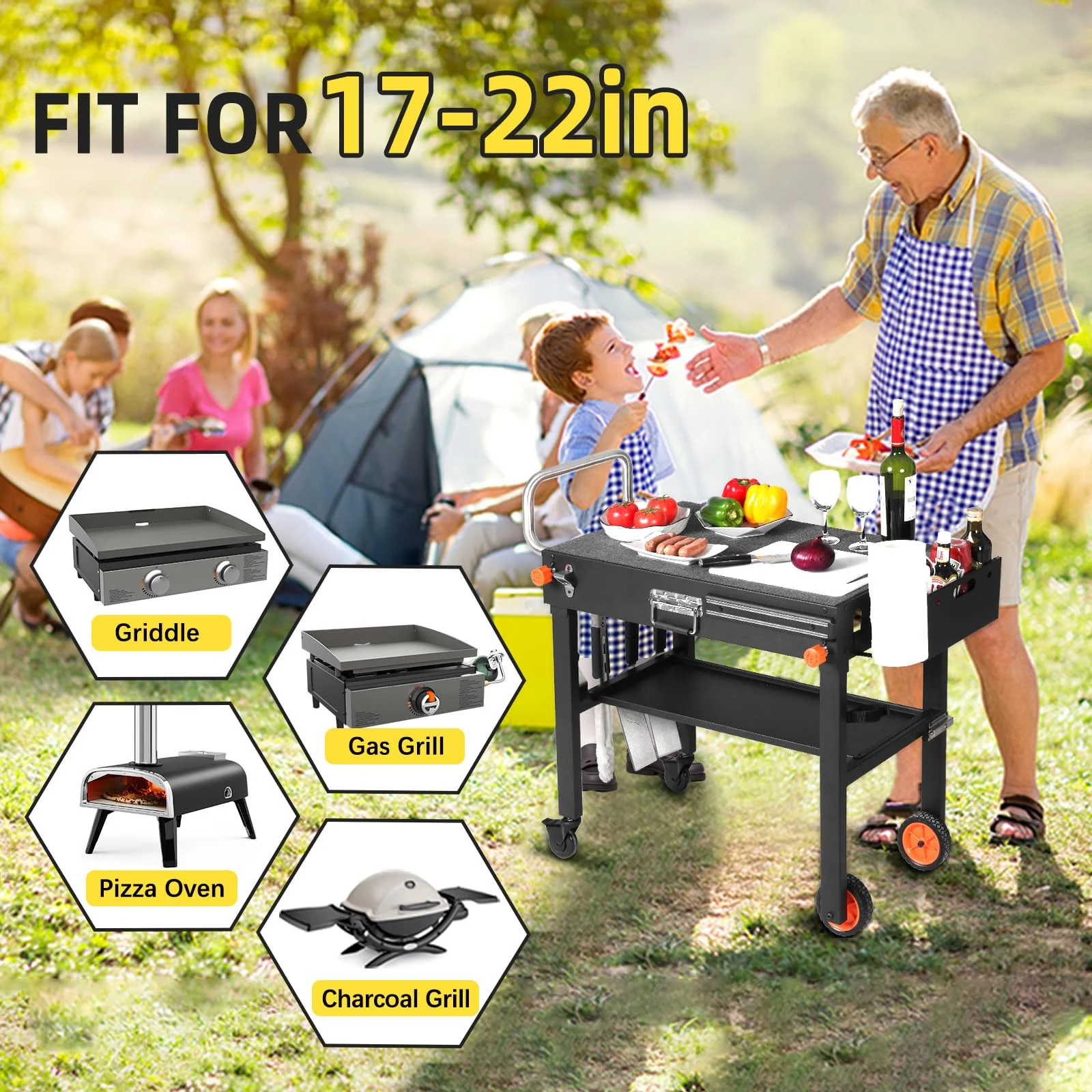 Yundasan Portable Outdoor Grill Table, 31