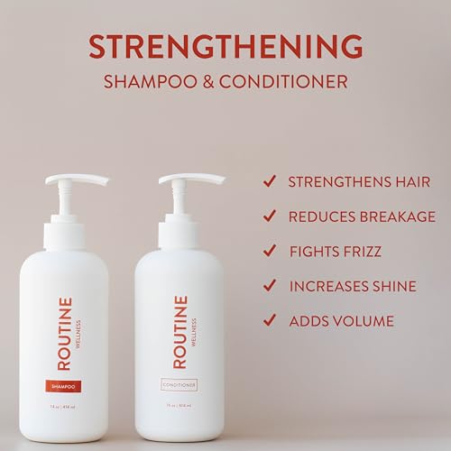 2024 Shampoo and Conditioner Set for Stronger Hair �C Vegan  Clinically Tested Biotin Shampoo with Nourishing Oils and Vitamins �C Rose Hips 14oz (Pack of 2)