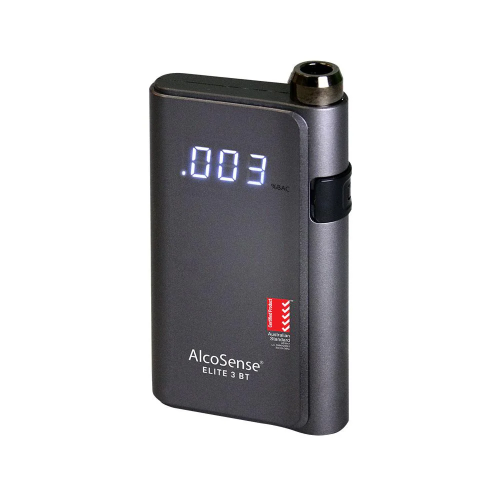 AlcoSense ? Elite 3 BT Personal Breathalyser With Bluetooth Mobile App AS3547 Certified