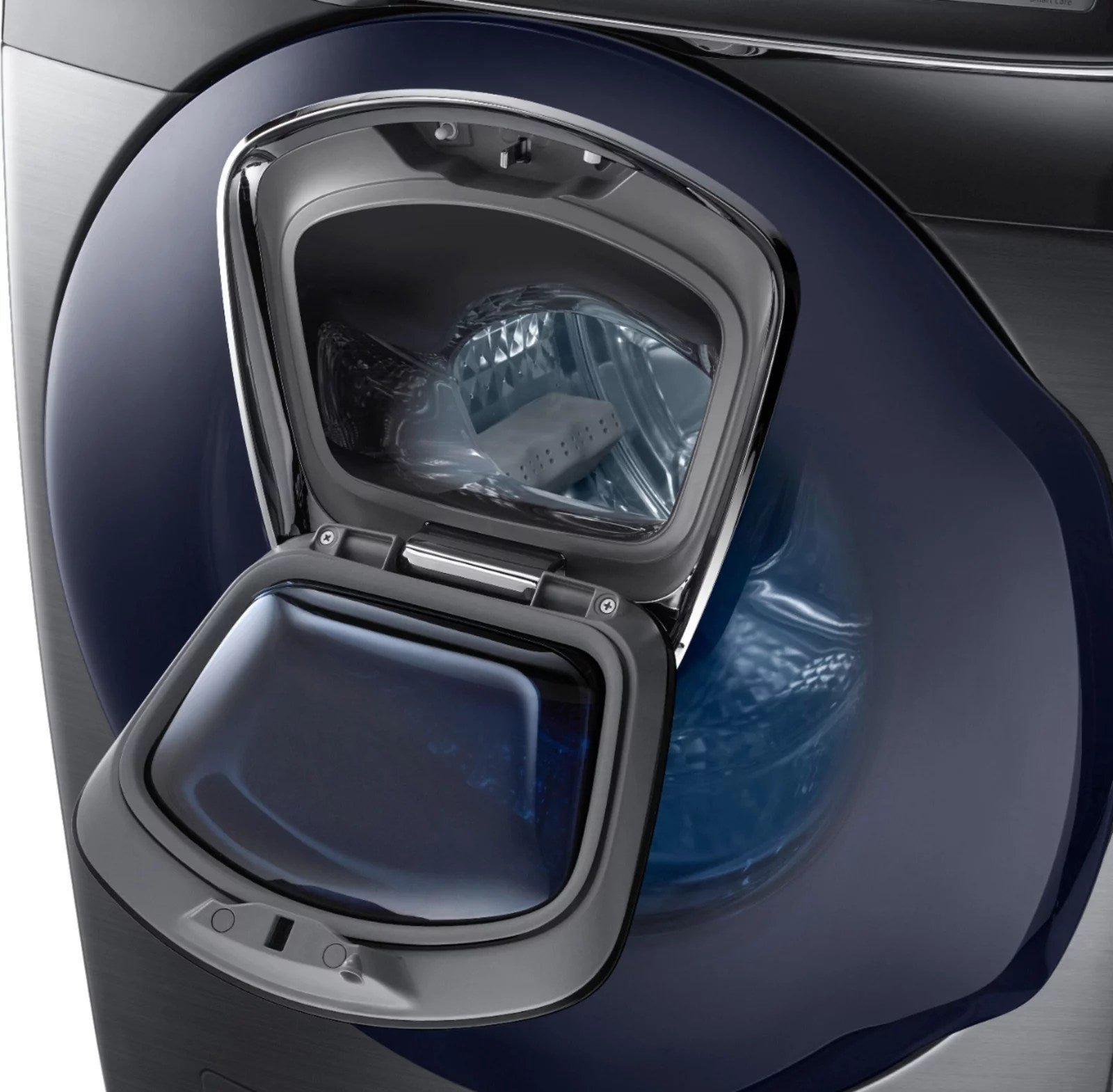 Samsung �C 4.5 Cu. Ft. High Efficiency Stackable Front Load Washer with Steam and AddWash �C Black stainless steel